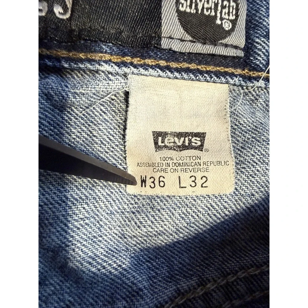 Vintage‎ 1998 Levis SilverTab Loose Jeans Mens 36x32 (34x32) Baggy Skater Denim